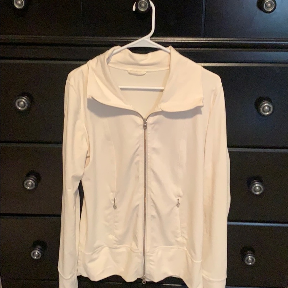 Size 10 white lululemon jacket